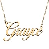 HUAN XUN Customized Custom Simple Any Name Necklace
