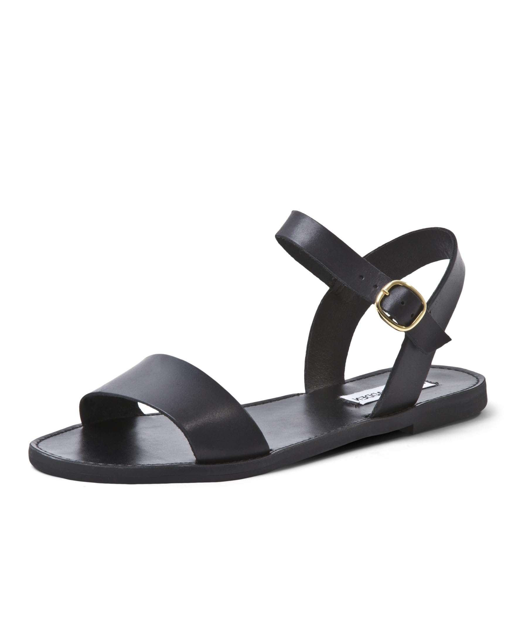 Steve Madden womens Donddi Flat Sandal, Black