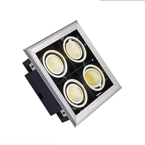 Yaione Panel Light Type 7 Gu10 Black Matt Led Halogen Recessed