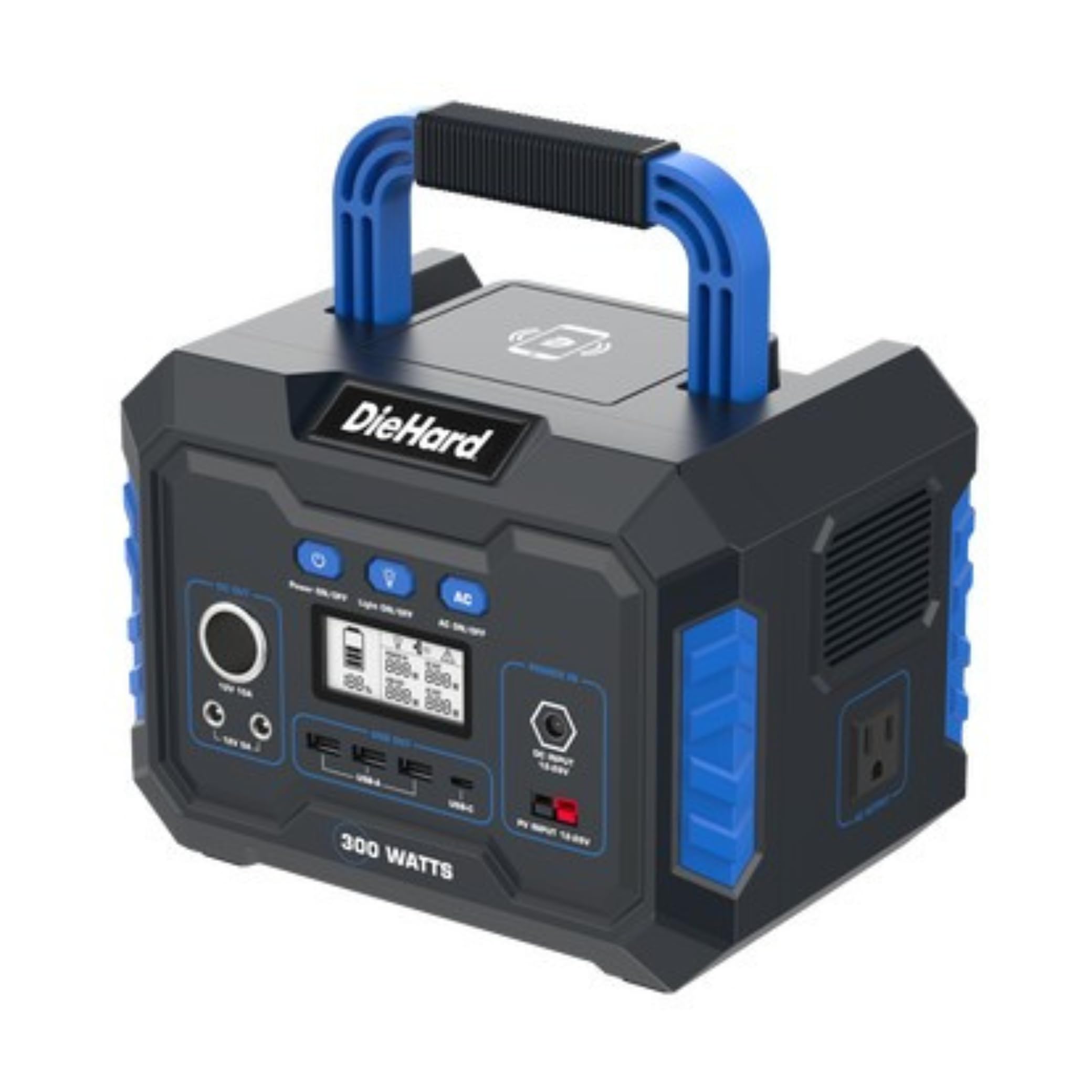 Photo 1 of DieHard Portable Power Station 300-Watt (600-Watt Peak) 288.6Wh - Solar Generator (Solar Panel Optional), for Home Backup, Weather Emergencies, Outdoor Recreation, Jobsite and more