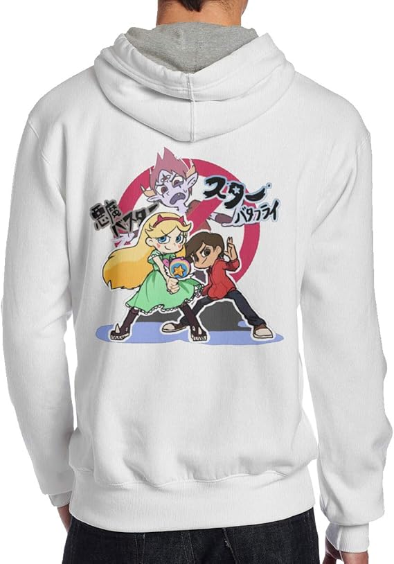 Amazon 悪魔バスター スターバタフライ メンズ 後ろプリント スウェットシャツ フード付き 今季最新 プルオーバーパーカー 男女兼用 お揃い 贈り物 トレーナー パーカー 通販