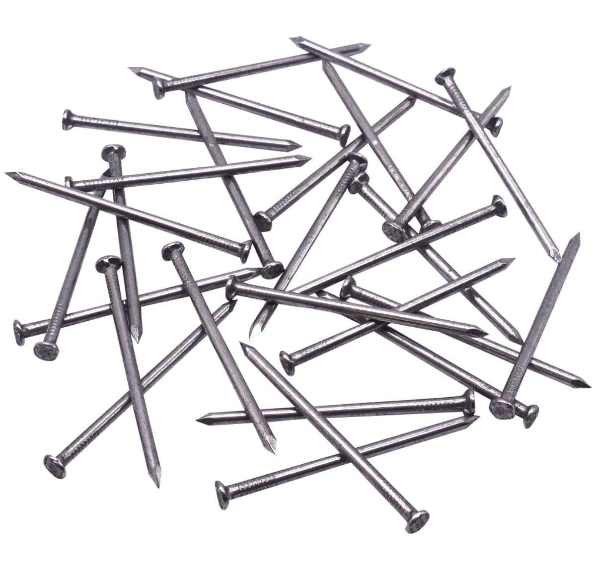 SKIR'CO (150 pcs) Steel 2.0 x 40 mm Construction Nails, Flat Round Head, Multi-Purpose Common Wire Nails for Wood