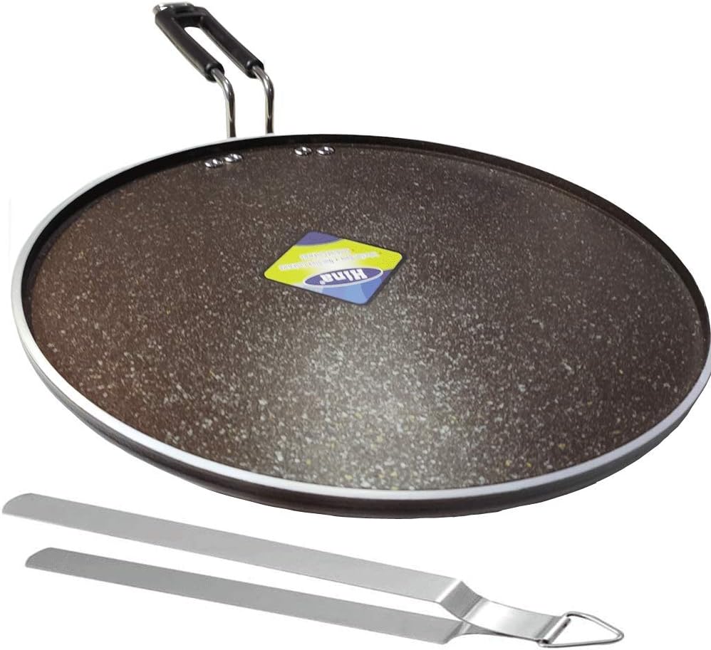 Concave Tawa with Tong Combo Offer,Cooking also Dosa pan,Dosa Tawa,Roti Tawa,Tawa Pan,Cookware,Concave Tawa,Naan Roti Chapati Tawa (285mm, thickness 4mm Tawa Pan) (Dark Brown)