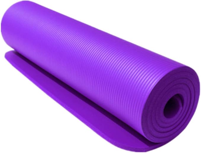 FLLXSMFC Exercise Mat For Home183*60Cm Purple 10Mm Thick Yoga Mat Drape