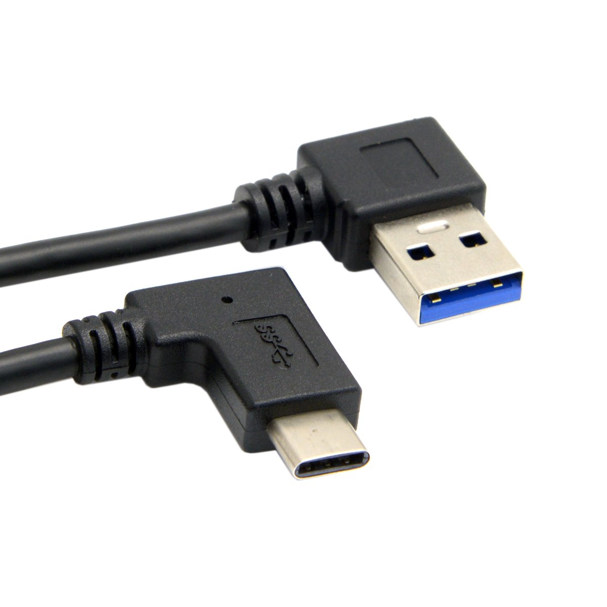 chenyang Reversible USB 3.1 Type C USB-C Angled to 90 Degree Right Angled USB 3.0 Cable for Tablet Mobile Phone 30cm Type-03 — image 1