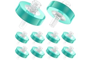 10 Pack 0.22μm PTFE Syringe Filters, Pore Size Lab Filters, 13mm Diameter Hydrophobic Filtration, Non-Sterile (10, PTFE-13-0.