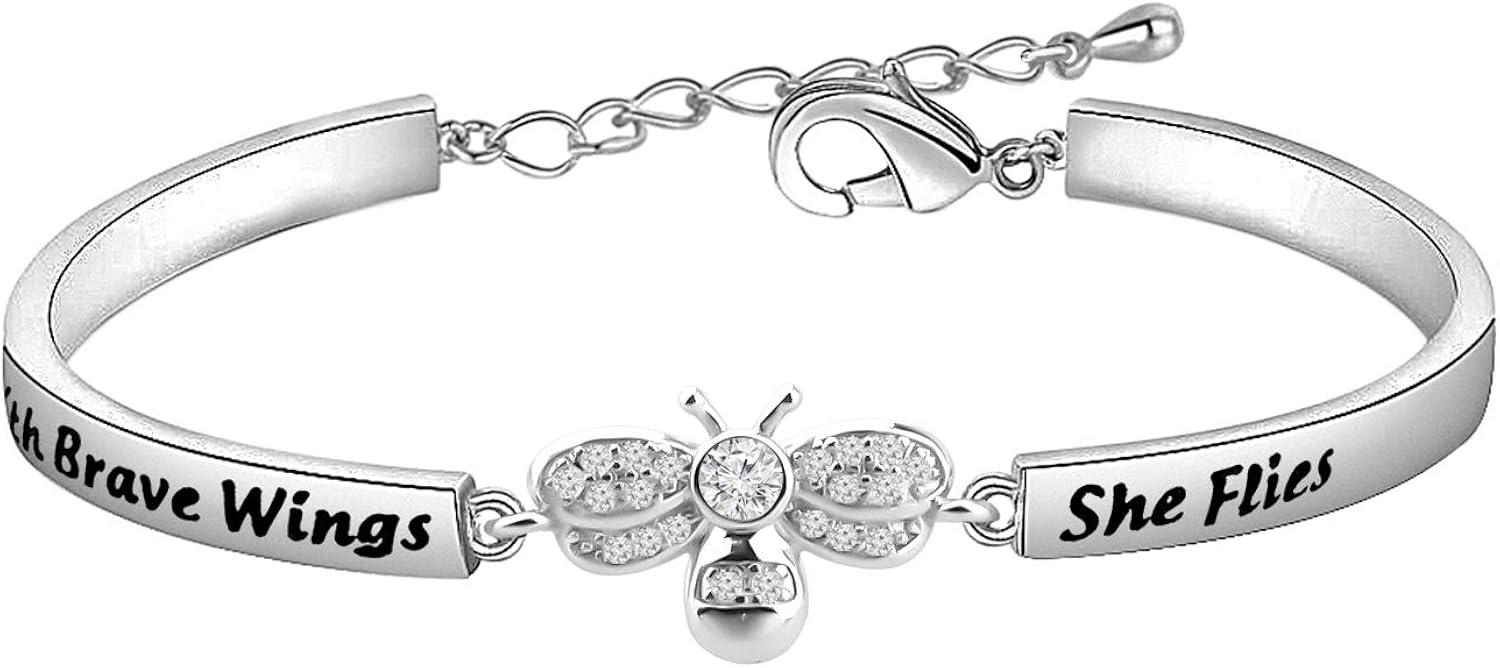 ENSIANTH Hummingbird Bee Butterfly Bracelet with Brave