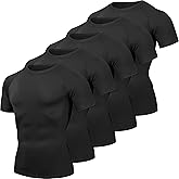 HovSiyla Men's Compression Shirts Cool Dry Short Sleeve Baselayer Athletic Workout T Shirts