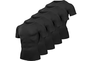 HovSiyla Men's Compression Shirts Cool Dry Short Sleeve Baselayer Athletic Workout T Shirts