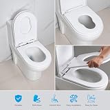 Ibergrif M41001-2 D Shape Family Toilet Seat White Soft Close with Built-in view 9