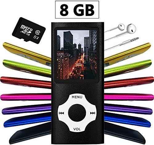 Wyne Technology Versatile & Portable 8GB Mini MP3 MP4 with Micro SD Card Music Player Sound Entry Hi-Fi Media Player Video Player FM Radio E-book Viewer Photo Viewer Voice Recorder (Black)
