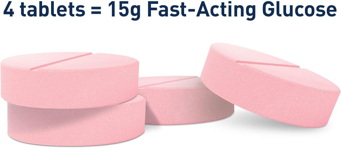 TRUEplus® Glucose Tablets, Raspberry Flavor - 6X 10ct Tubes: Health & Personal Care