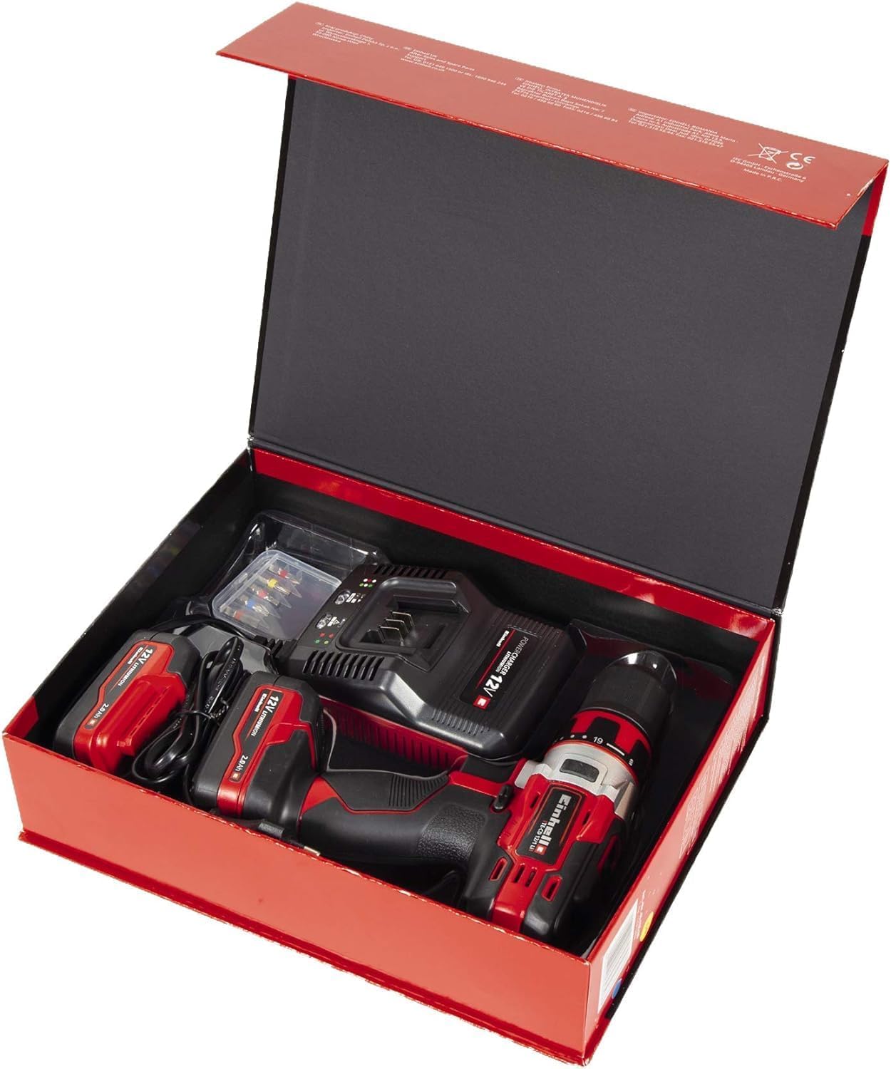 Einhell Akku-Bohrschrauber TE-CD 12/1 Li (2x2,0Ah) (Li-Ion, 12 V, 2-Gang-Getriebe, Drehzahl-Elektronik, LED-Beleuchtung, robustes Metallgetriebe, inkl. 45-Min.-Ladegerät + 2x2,0 Ah-Akku) 3