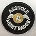 SpaceAuto Asshole Merit Badge Military Tactical Morale Funny Patch - 2.48