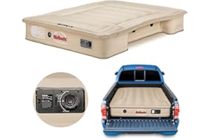 PITTMAN OUTDOORS Pittman - Truck Bed Mattress 6.5 Foot Bed > 6ft - The Original Airbedz Truck Bed Air Mattress 6.5 Bed - Full Size Truck Mattress with 25% More Bed Coverage for Pickup Truck Bed Camping - Tan