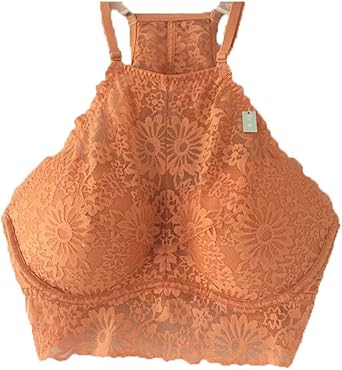 orange lace bralette