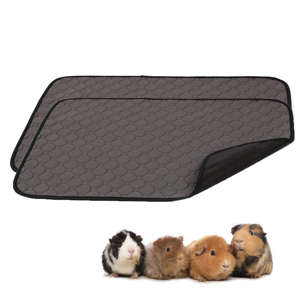 Photo 1 of 2 Pack Guinea Pig Cage Liners - Washable Guinea Pig Pee Pads, Waterproof Reusable & Anti Slip Guinea Pig Bedding Fast and Super Absorbent Pee Pad for Small Animals Rabbit Hamster Rat