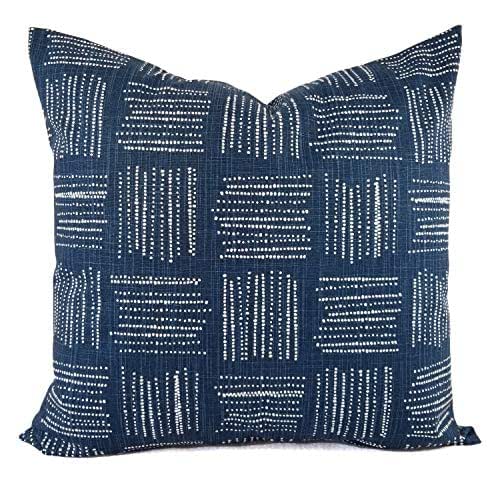 Blue and White Pillows Geometric Pillow