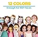 Blue Squid Face Paint Party Pack | 12 Color, 30 Stencils, 2 Brushes | Best Value Face Painting Set for Kids | Vibrant Water Based Non-Toxic FDA Approved