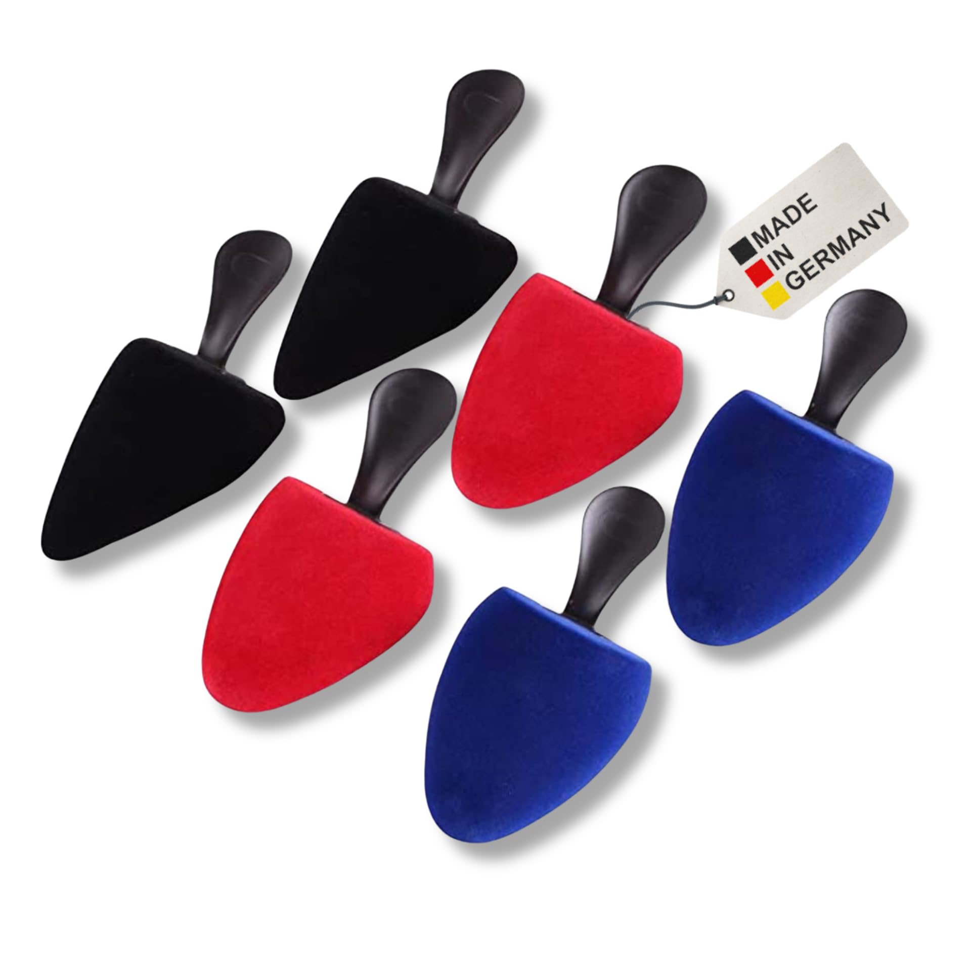 Delfa Set of 3 pairs Samty foam toe puffs in 3 different shapes for court shoes, pointed heels and mocassins, foam shoe tree