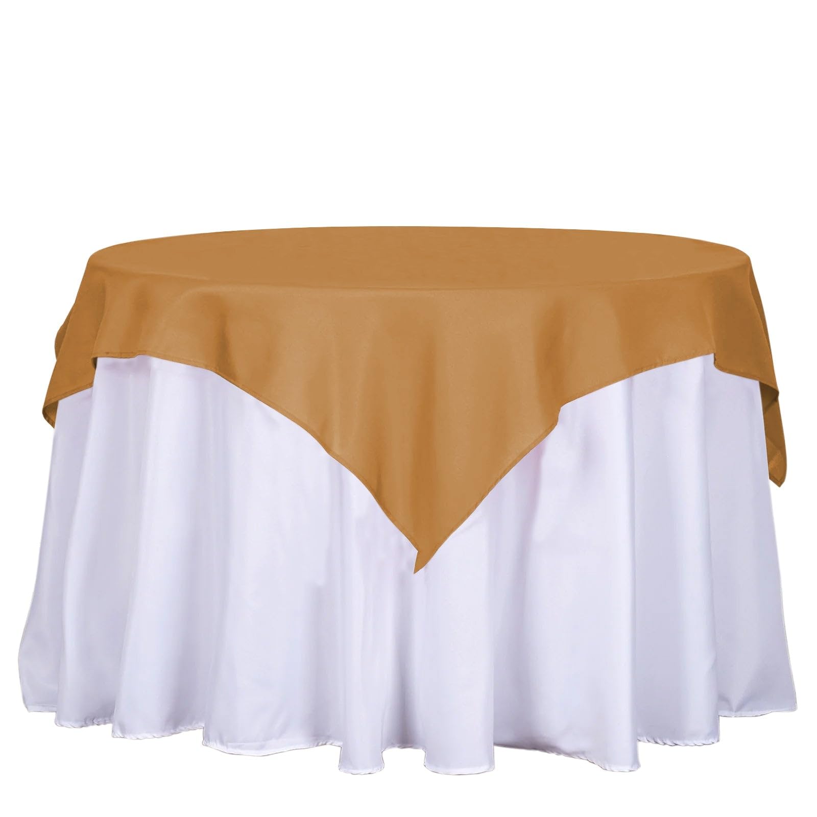 Efavormart 54x54 Gold Wholesale Linens Seamless Polyester Square Linen Tablecloth for Wedding Banquet Party Restaurant