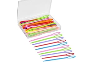 30Pcs Colorful Plastic Yarn Needles for Kids, Large Eye, Safety Lacing Needles with Box, 7cm/2.76inch for Yarn & Craft, DIY S