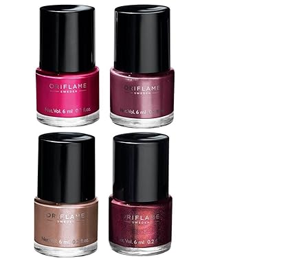 Oriflame Pure Colour Nail Polish(Pack of 4)