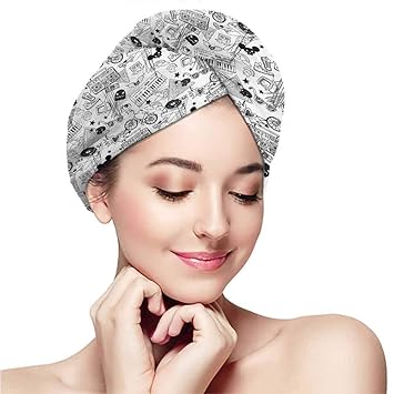 Amazon Com Dry Hair Towel Wrap Towel Headband Dry Hair Cap Bath
