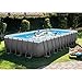 Intex 24ft X 12ft X 52in Ultra Frame Rectangular Pool Set with Sand Filter Pump & Saltwater System, Ladder, Ground Cloth, Pool Cover, Maintenance Kit & Volleyball
