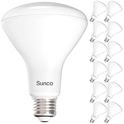 Sunco 12 Pack BR30 Indoor Recessed Flood Light Bulb