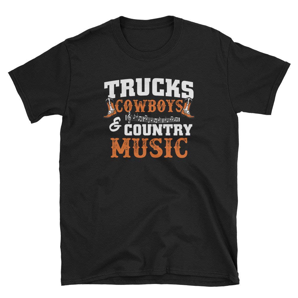 Trucks Cow & Country Music T Shirt Hunting Fishing Hunter Hisherman Duck Deer Hog Turkey P