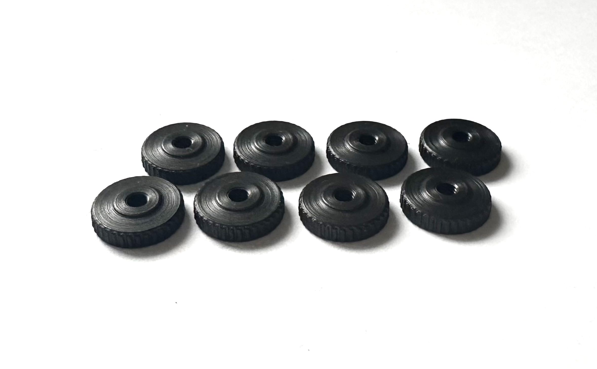 PrecisionGeek Flat Knurled Nuts DIN 467 – M3 × 3 mm Thread, 12 mm Ø, Oxidised Steel, CNC‑Machined, Pack of 8,