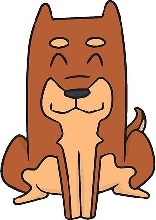 Amazon Com Cute Happy Puppy Dog Cartoon Drawing Emoji Vinyl Sticker 8 Tall Shiba Inu Automotive