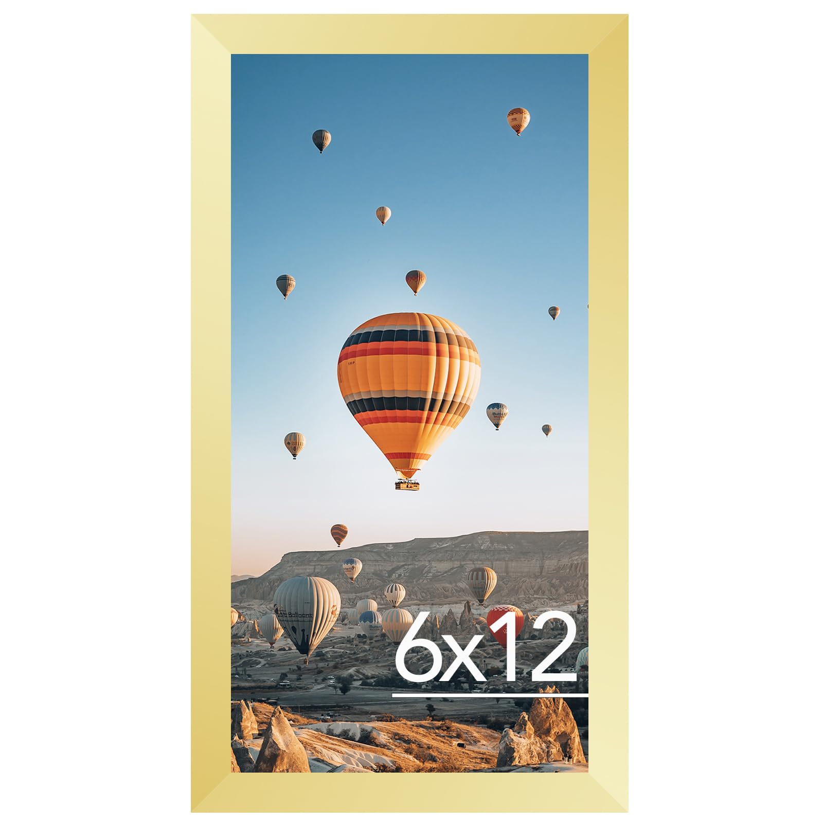 JCJMY 6x12 Picture Frame Gold for Wall