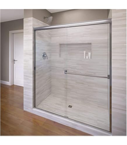 Deluxe Framed 3/16-inch Glass Neo Angle Swing Shower Door | Basco Shower Doors