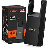 Tenda WiFi Extender N300 WiFi Extender,with Ethernet Port, Up to 800 Sq. Ft.,Single Band WiFi Range Extender,Repeater Mode&AP Mode,Easy Setup,2.4GHz only(R10-BK)