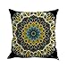 VIGVOG Set of 4 Retro Floral Mandala Compass Medallion Bohemian Pillow Covers, Double-Sides Boho Decor Hippie Throw Pillows Decorative for Sofa Couch Pillow Case 18 X 18 Inch (Boho 03)