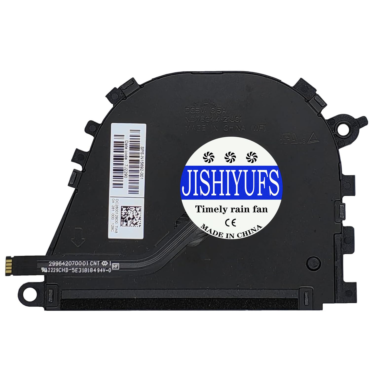 JISHIYUFS New CPU Cooling Fan for HP Envy X360 13-BF 13.3 INCH 2-in-1 N15692-001 ND75C44-21J01 DC2800129D0 TPN-C161 DC5V 0.5A