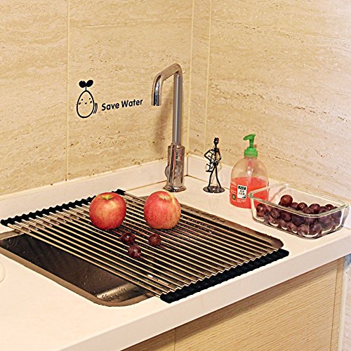 Ahyuan Roll up Dish Drying Rack Over The Sink Dish Drying Rack Dish