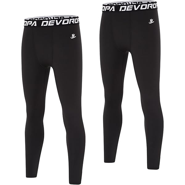 NCTCITY Sports Leggings For Children, Boy, Soft, Breathable, Quick Dry, Long Yoga Pants, High Waisted, Fitness, Stretch, Base Layer, Anti-Friction Tights For Jogging, Dance, Basketball, Color1, 120