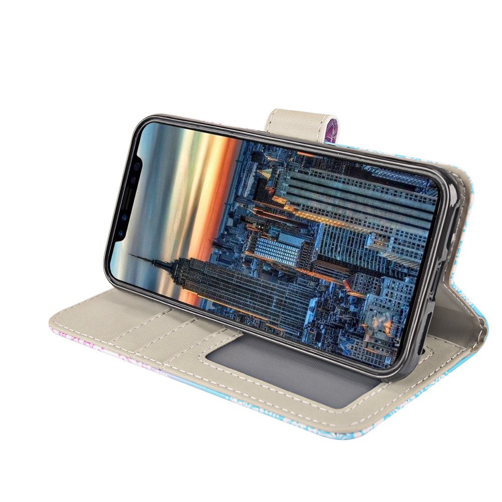 iPhone X Case, MagicSky iPhone X Wallet Case, Premium PU Leather Wristlet Flip Case Cover with Card Slots & Stand for Apple iPhoneX - Mandala