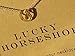 ESCALIE Horseshoe Necklace Gold Lucky Horseshoe Pendant Necklace Gold