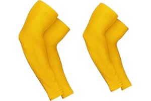 KUHNMARVIN 2 Pairs Arm Sleeves Compression UV Protection Cooling Sun Sleeves Tattoo Cover Up Basketball Arm Sleeves Football