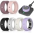 6 Pack Ring Cover Compatible with Oura Ring Gen 4/Oura Ring Gen 3 Horizon/Gen 3 Heritage, Surport Charging with Cover on, Anti-Scratch Elastic Silicone Ring Protector for Men Women Working Out Gym