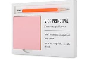 TRCENDE Vice Principal Gift Desk Organizer Funny and Heartfelt Note Pad Holder for Back to School Retirement Promotion, Appreciation Cool Assistant Principal Desk Decor XBCT4