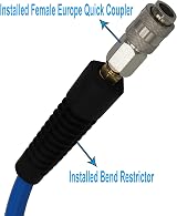 YOTOO Hybrid Air Hose 10m 6.5mm ID 12mm OD 300 PSI Quick Coupler Fittings view 3