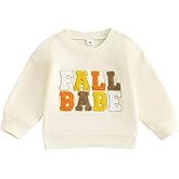 Ayalinggo Fall Baby Outfits Toddler Girl Boy Crewneck Sweatshirt Long Sleeve Sweater Shirts Cute Toddler Halloween Clothes (Fall BABE Beige, 6-12 Months)