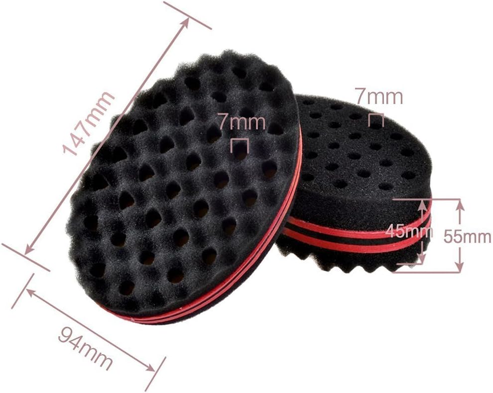 andy coolDouble Side Magic Twist Hair Sponge Afro Braid Style Wave Hair Curl Sponge Brush Durable and Practical