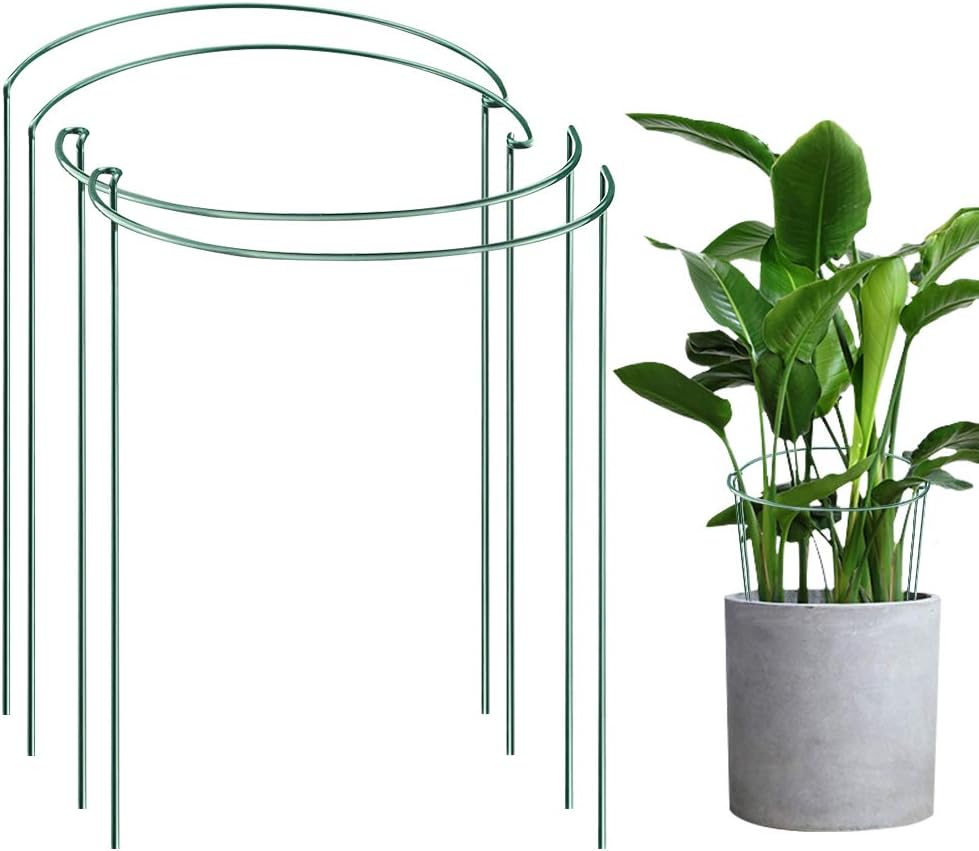 MATTE 4 Pack HalfRound Plant Supports Ring