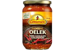 Conimex | Conimex Sambal Oelek Freshly Ground Chillies | Indonesian Spice Mix | Conimex Sauces | 13.2 Ounce Total
